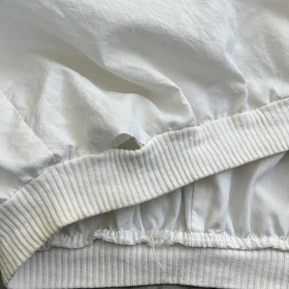 Z. Cavaricci ruched sweatshirt oversized fit in eggshell white, size 3 - Picture 9 of 10